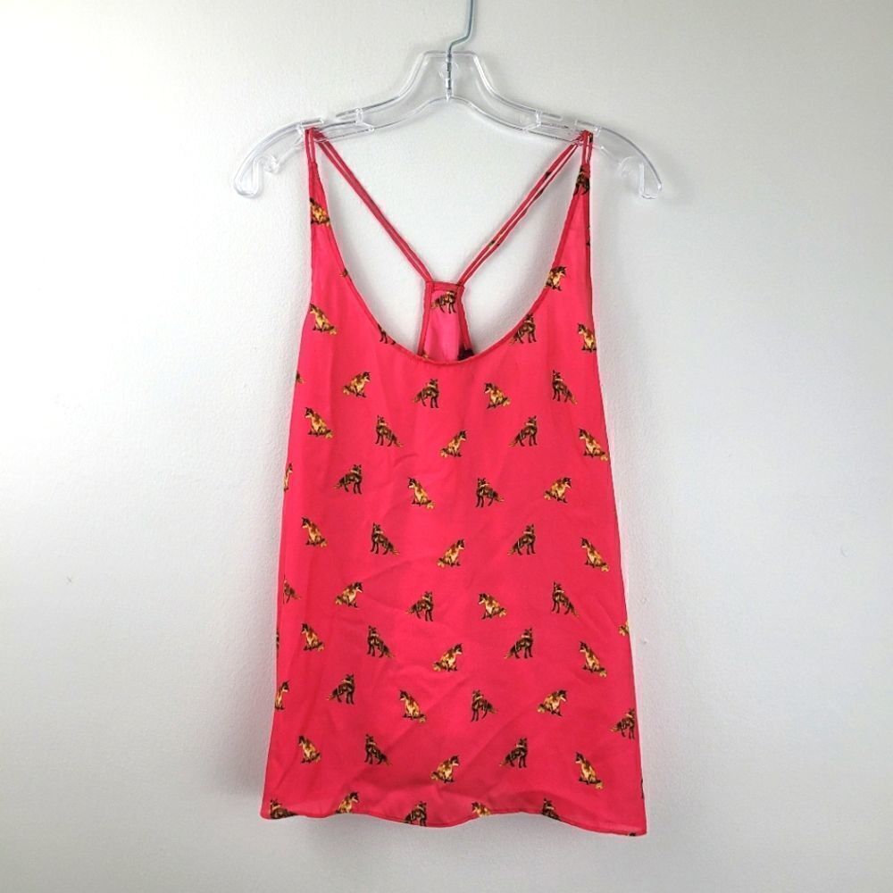 LIKE MYNDED fox print strappy tank top